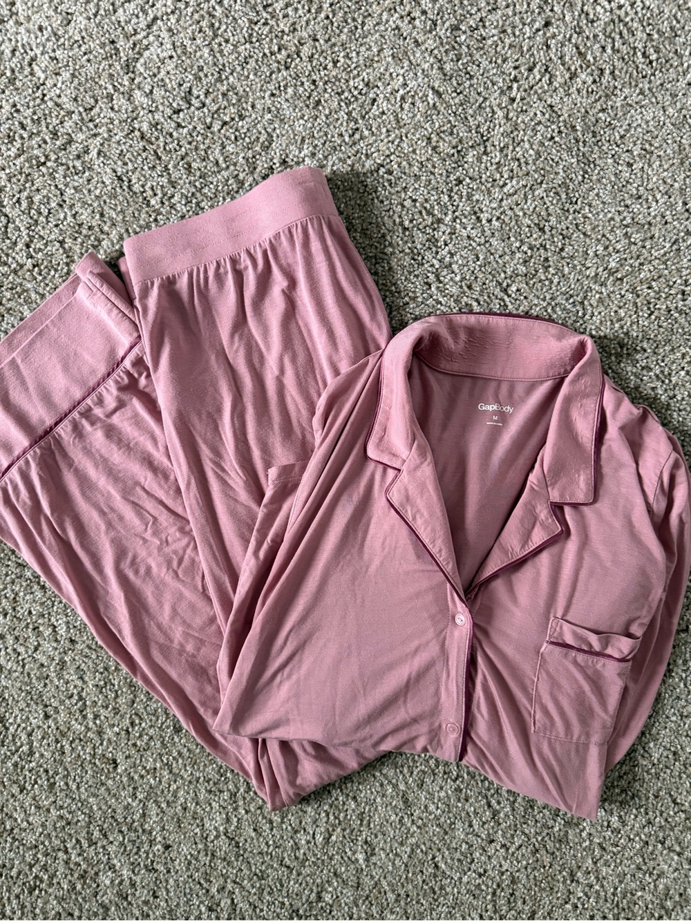 GAP Women's Rose Pink Modal Pajama Set
